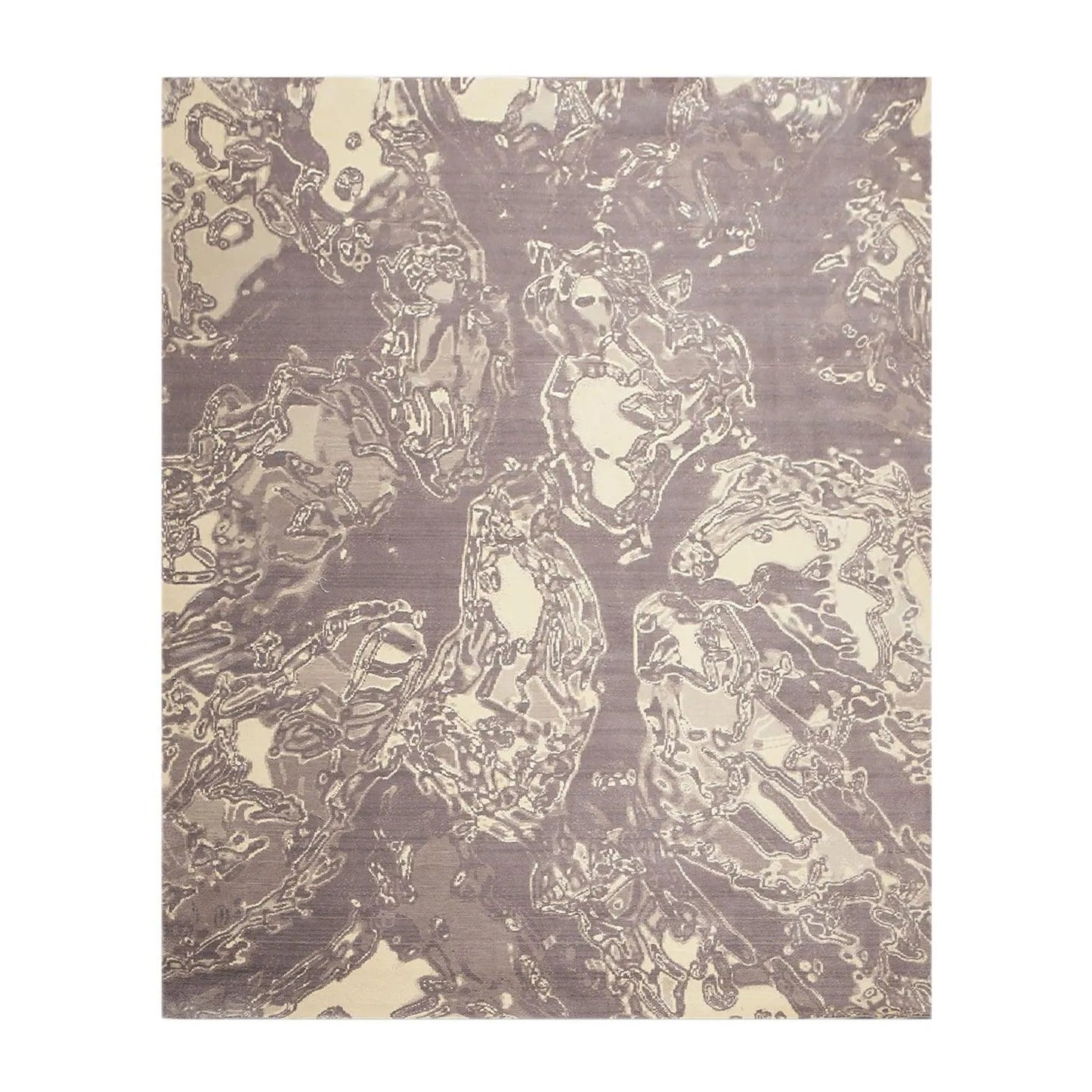 8' x 10' Modern 100% Wool Oriental Area rug Gray-0