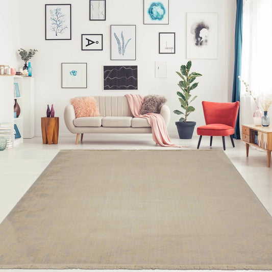6' x 9' Hand Knotted Damask Pattern 100% Wool Area rug Gray-0