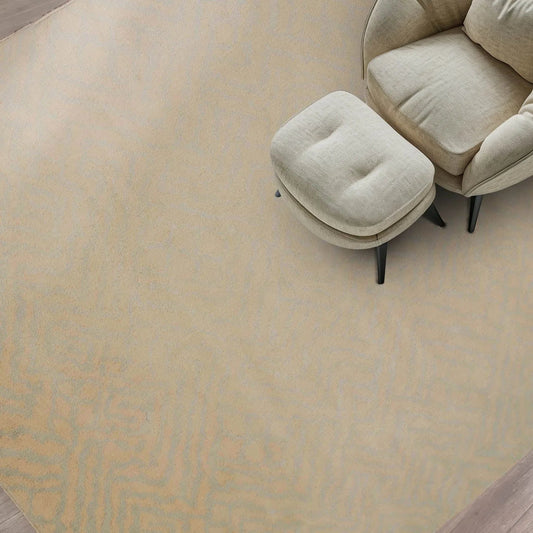6' x 9' Hand Knotted Abstract 100% Wool Area rug Aqua-0