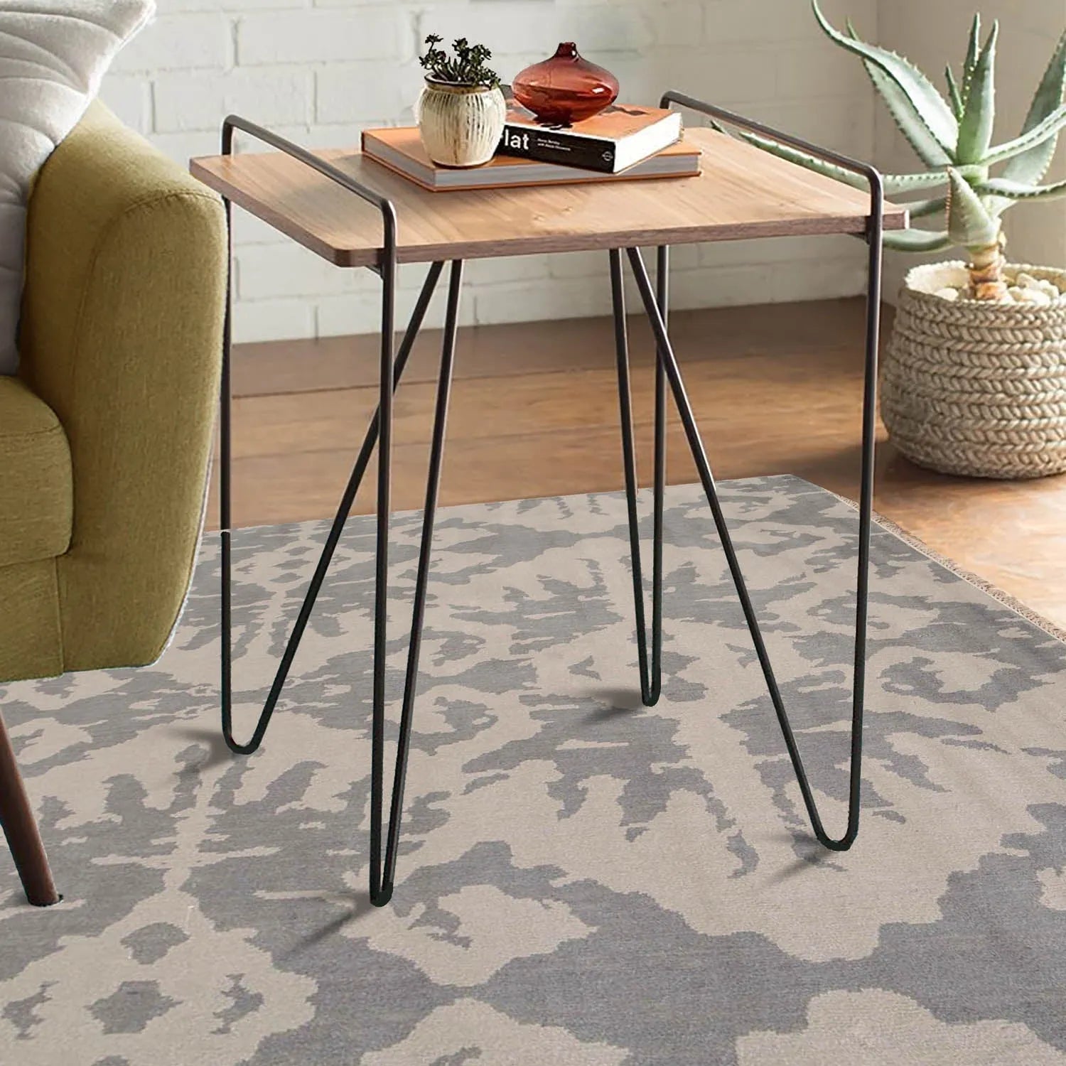 6' x 9' Hand Knotted Designer Abstract 100% Wool Area Rug Gray-0