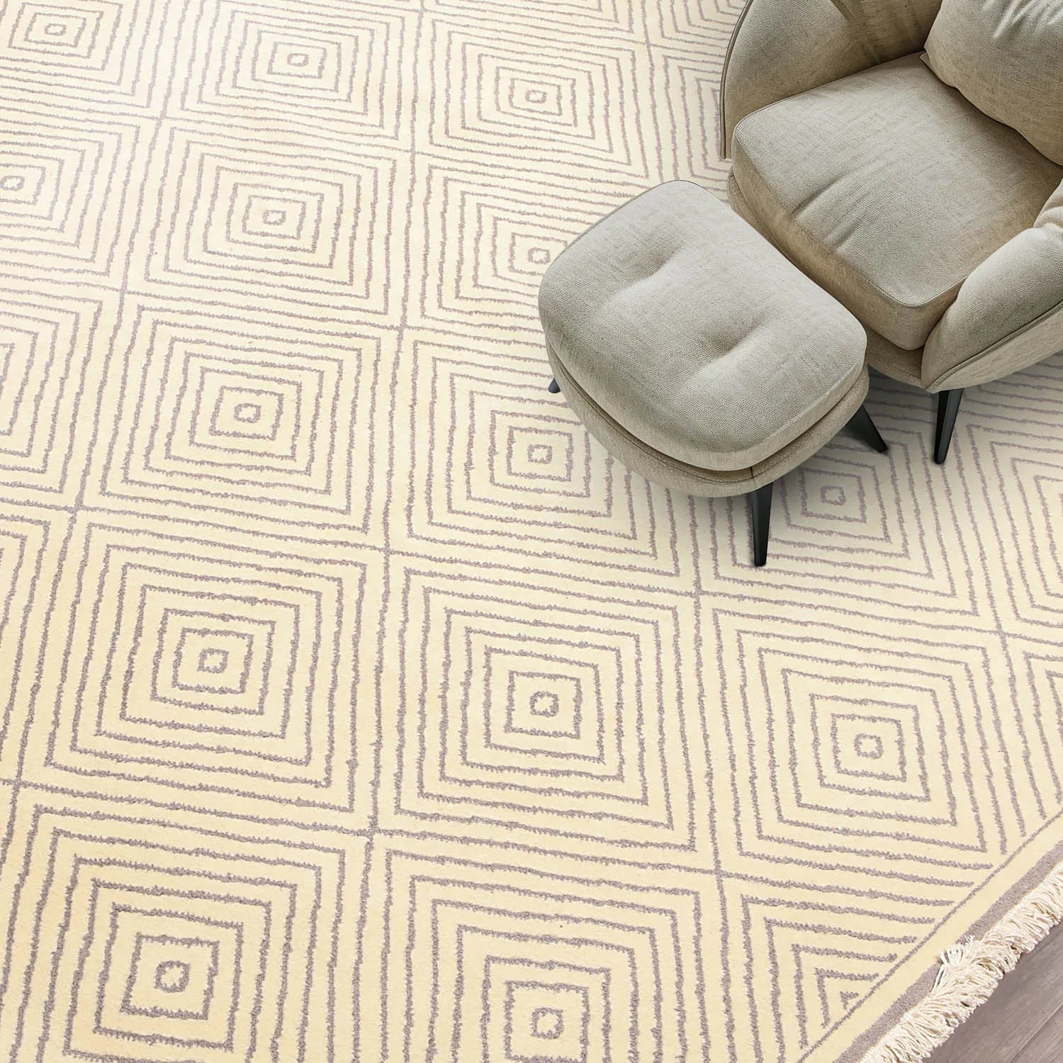 8' x 10' Hand Knotted 100% Wool Traditional Oriental Area Rug Ivory-0