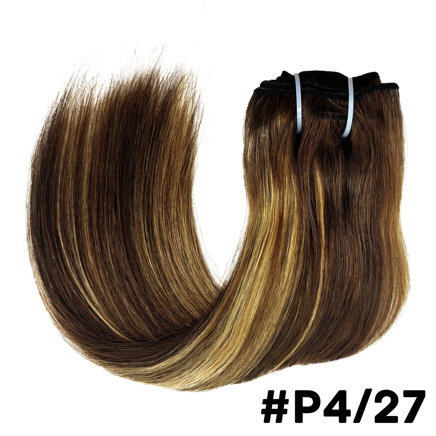 Brown Clip In Hair Extensions Real Human Hair Brazilian For Women Straight Hair 8pcs 120gram Remy Human Hair Thick Silky  Soft