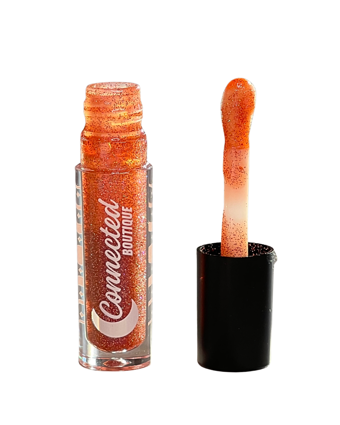 Promise pink duochrome lip gloss with duochrome glitter apple scented-2