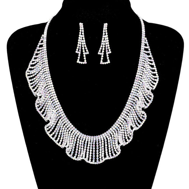 Rhinestone Crystal Bib Necklace