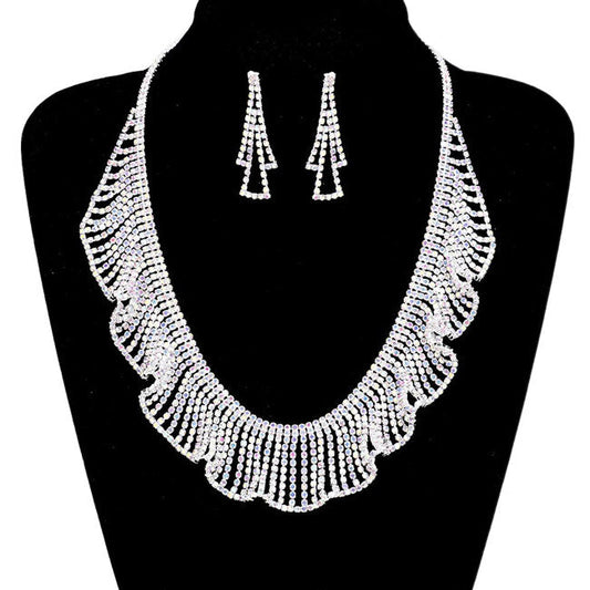 Rhinestone Crystal Bib Necklace