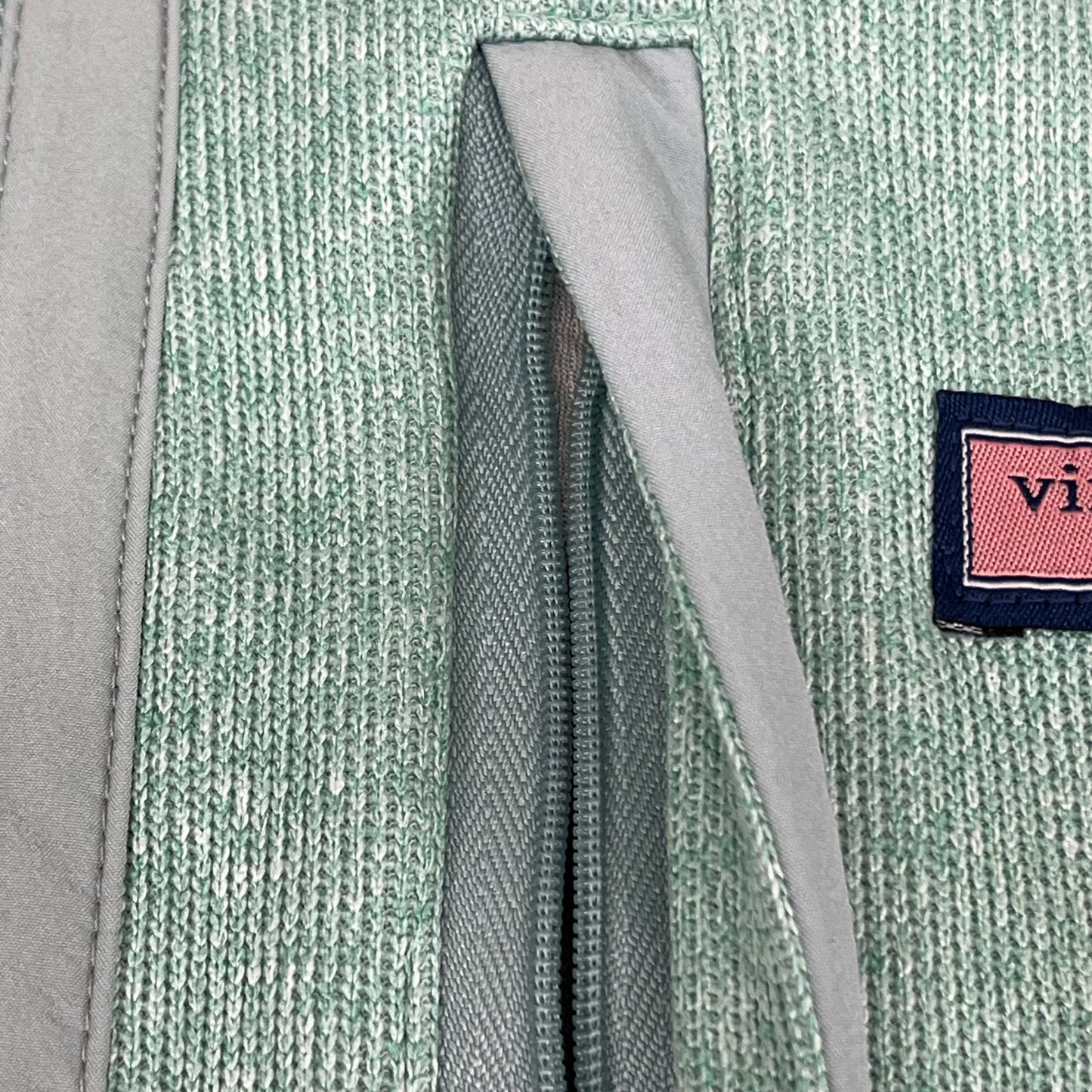 VINEYARD VINES Martha's Vineyard Men's Teal Green Half Zip Pullover Sz- L