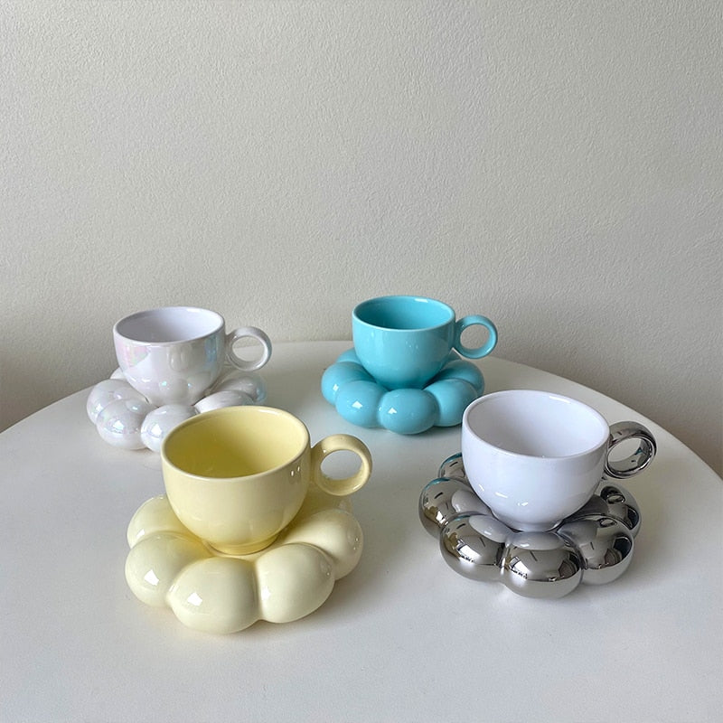 Flower fat coffee cup dish gift box set coffee mugs coffee cups mugs coffee cups mug coffee cup coffee mug