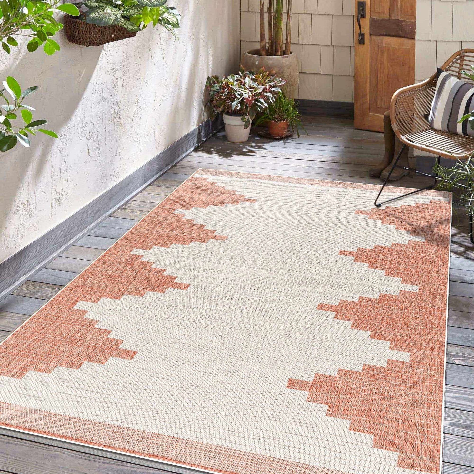 Djugun Peach Fuzz Indoor & Outdoor Area Rug-1