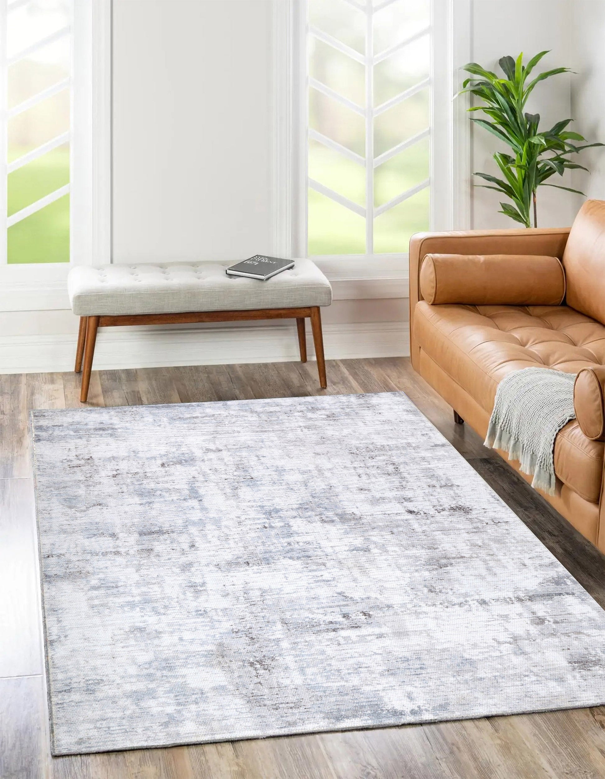 Abstract Evalina in Grey Rug-3