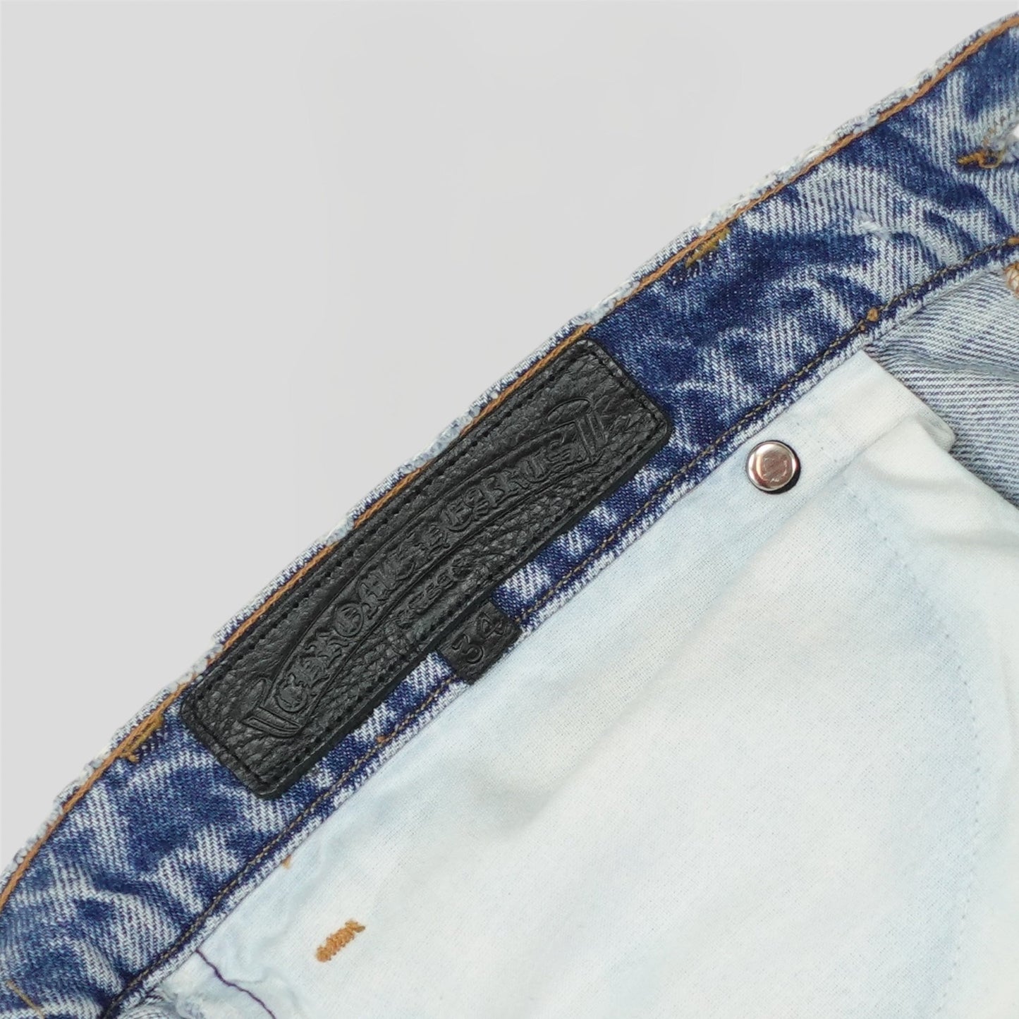 Chrome Hearts Cross Patch Stencil Jeans
