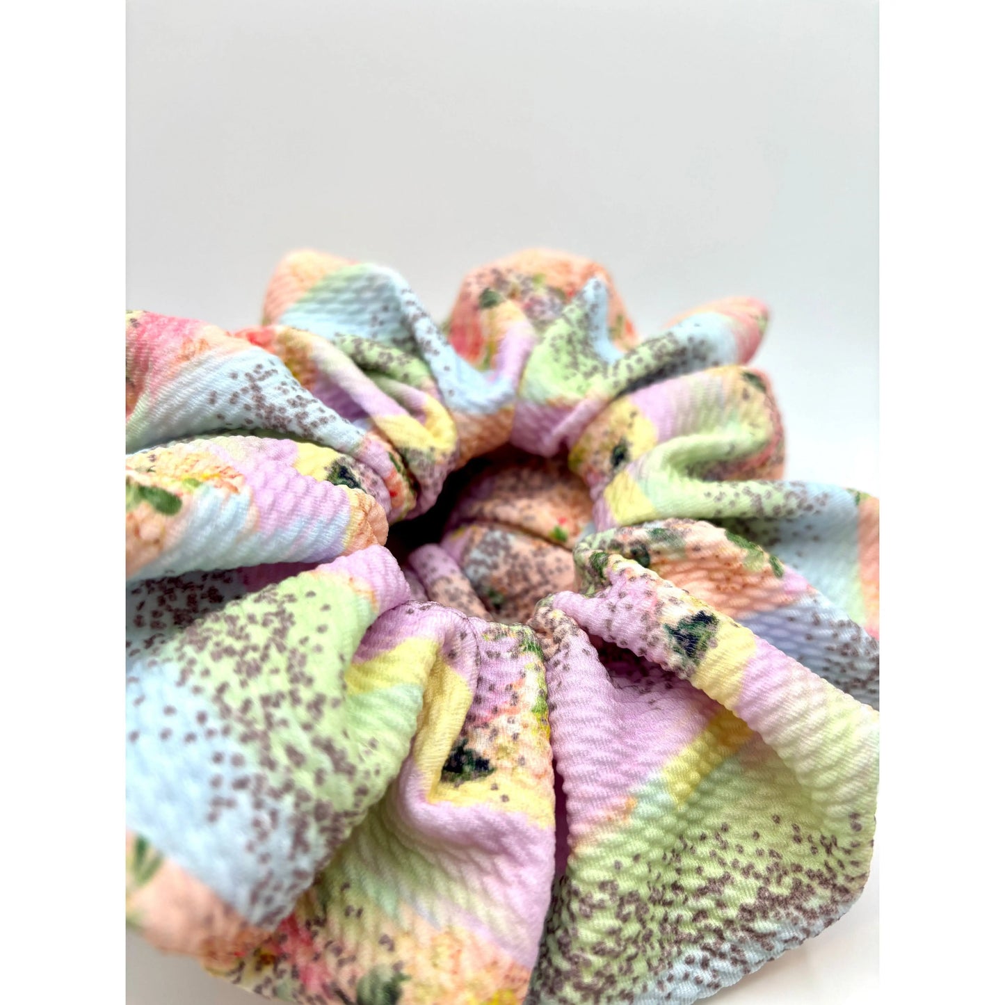Pastel Watercolor Spring Bullet Scrunchie