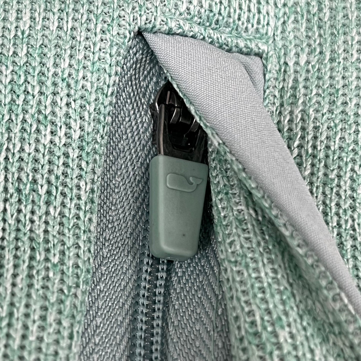 VINEYARD VINES Martha's Vineyard Men's Teal Green Half Zip Pullover Sz- L