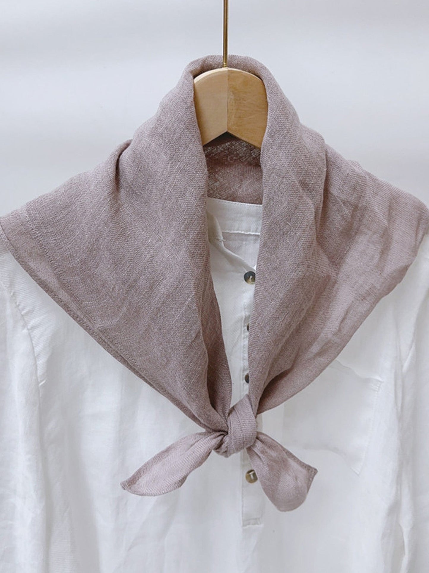 100% Linen Hand-Stitched Square Scarf