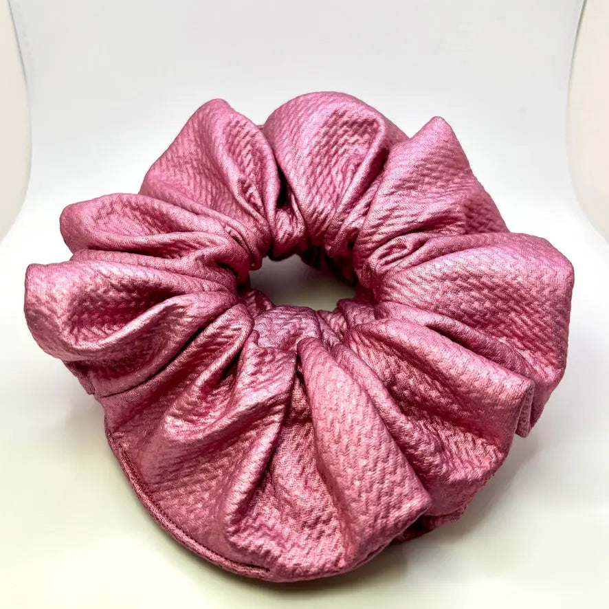 Metallic Pink Bullet Scrunchie
