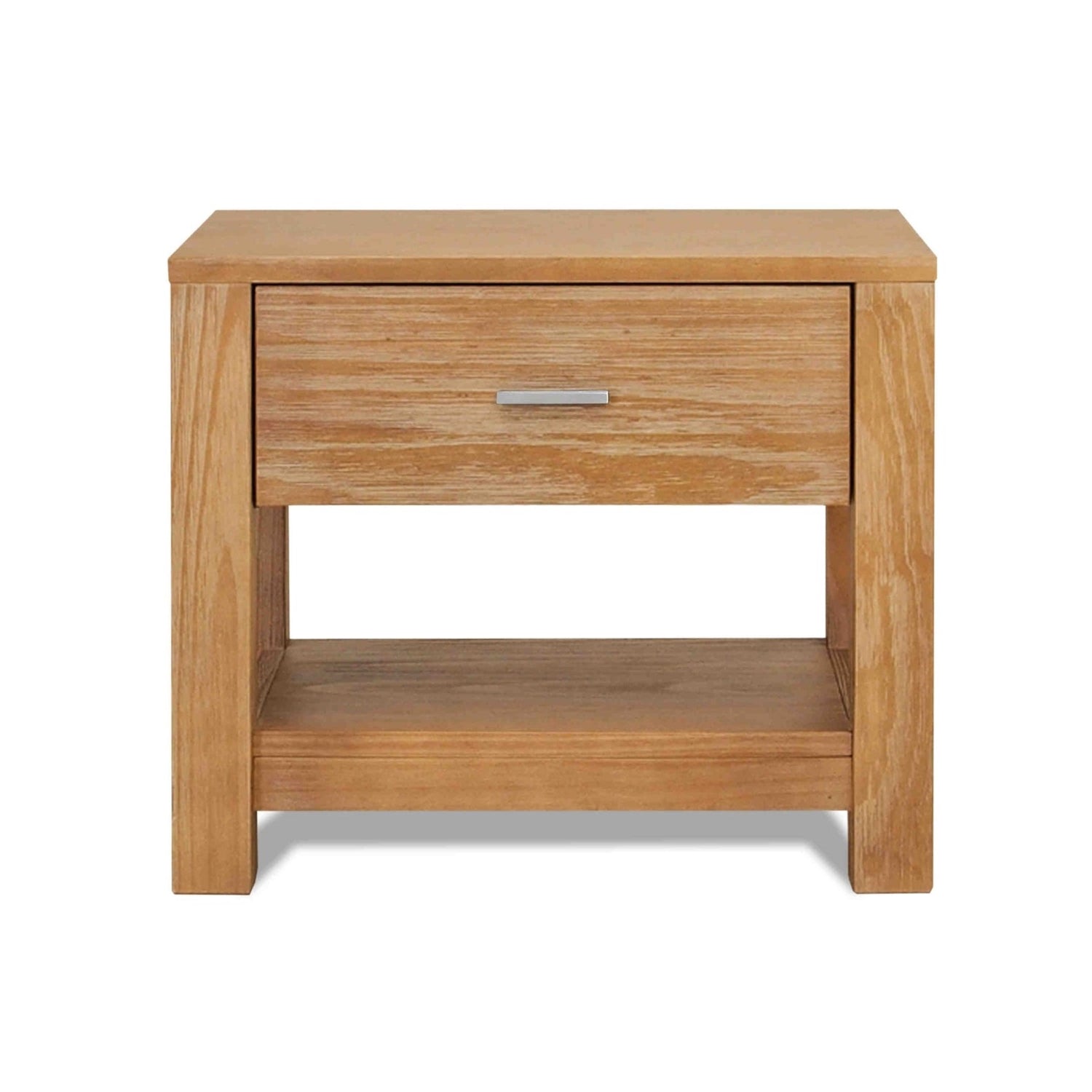 FarmHouse Traditional Rustic Acacia 1 Drawer Nightstand-0