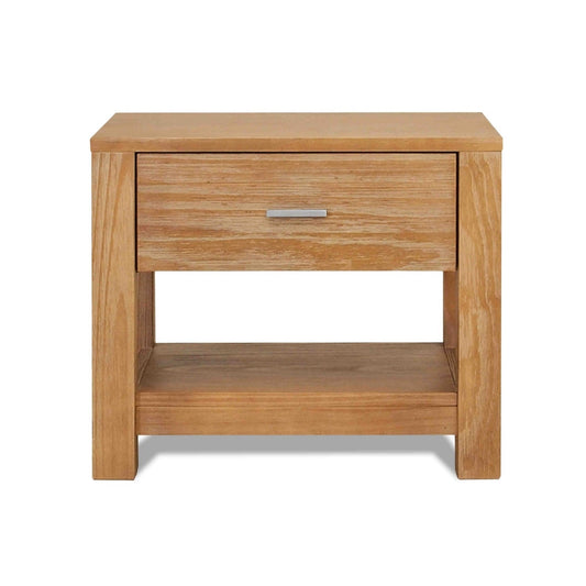 FarmHouse Traditional Rustic Acacia 1 Drawer Nightstand-0