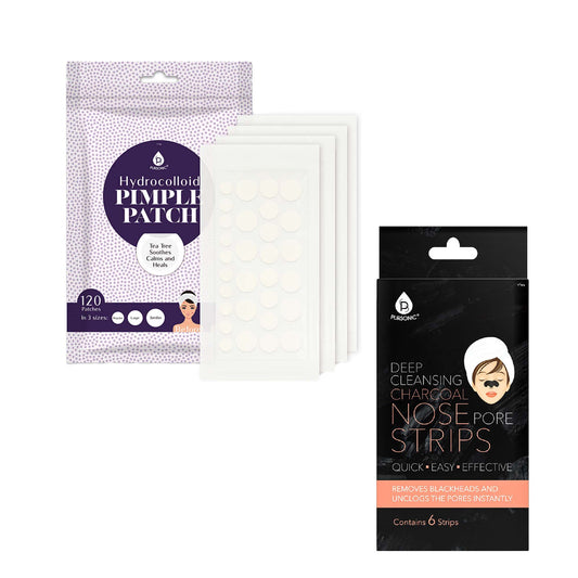 Pursonic Deep Cleansing Charcoal Nose Pore Strip 6-Pack & Hydrocolloid Pimple Patch, 120-Count-0