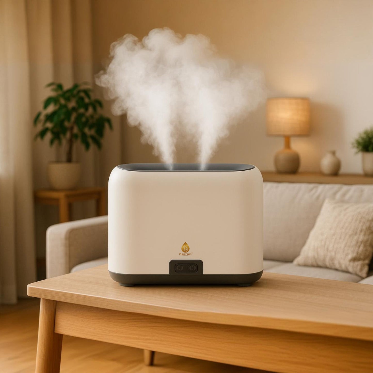 FlameGlow Aromatherapy Diffuser, Pursonic 6-Pack Essential Oils & Portable 360° Hi-Res Wireless Speaker-2