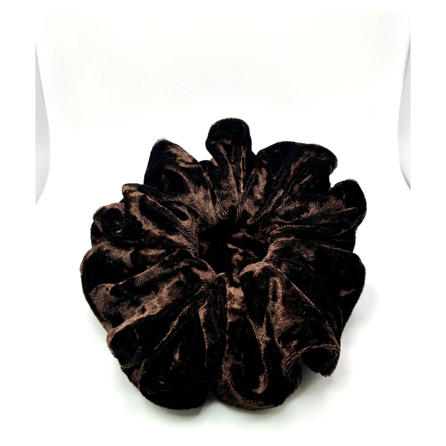 Brown Crushed Velvet Scrunchie