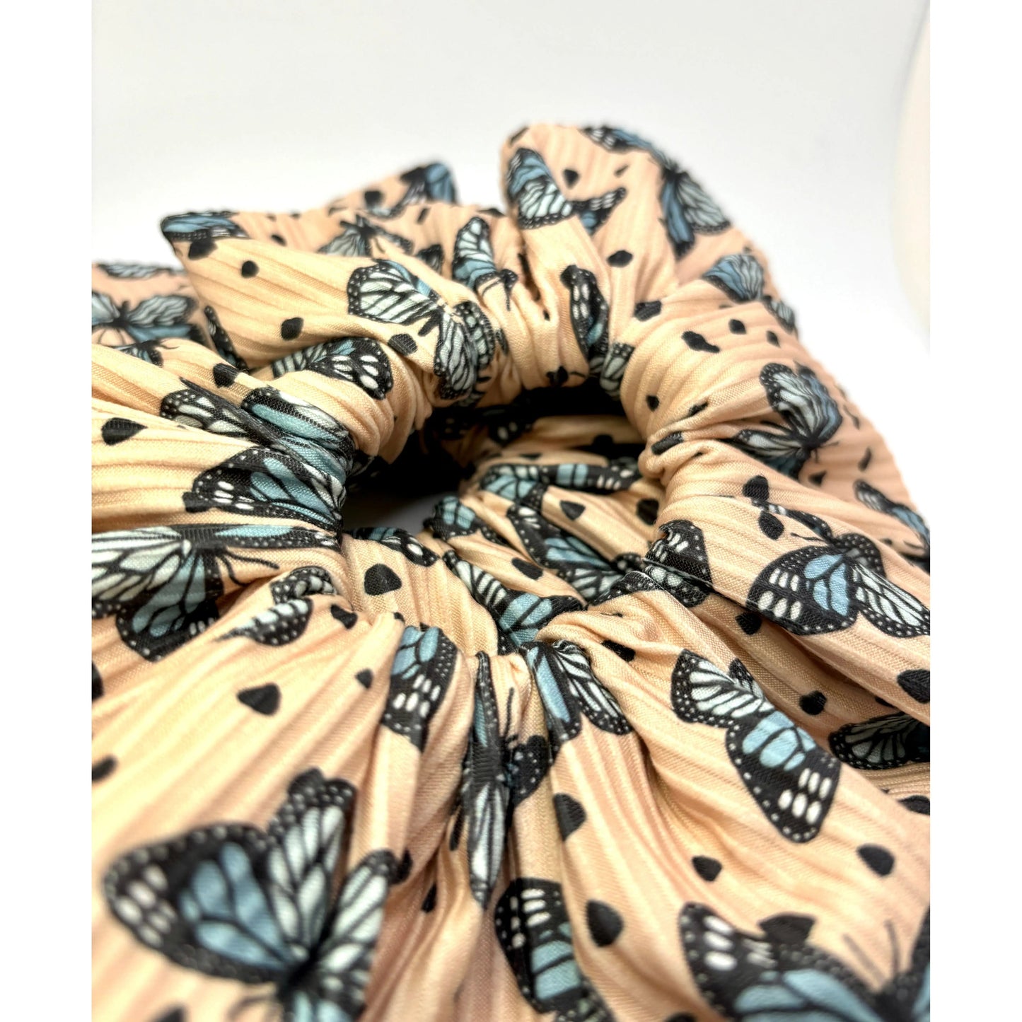 Butterfly Summer Ribbed Scrunchie