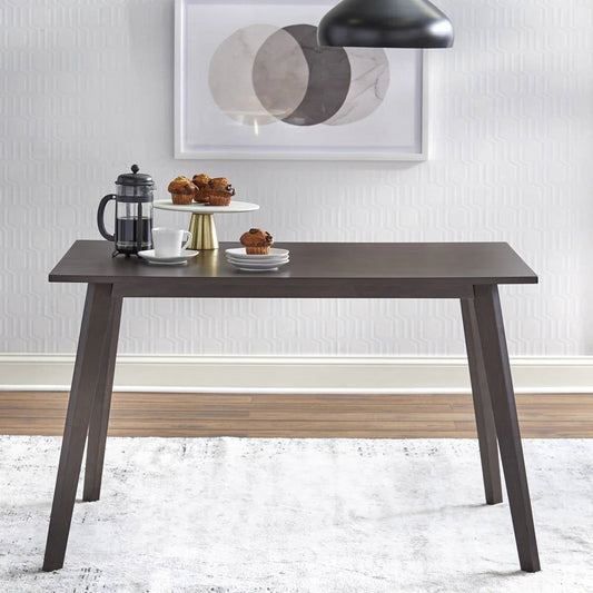 47 x 29-inch Mid-Century Modern Dining Table in Espresso Wood Finish-0