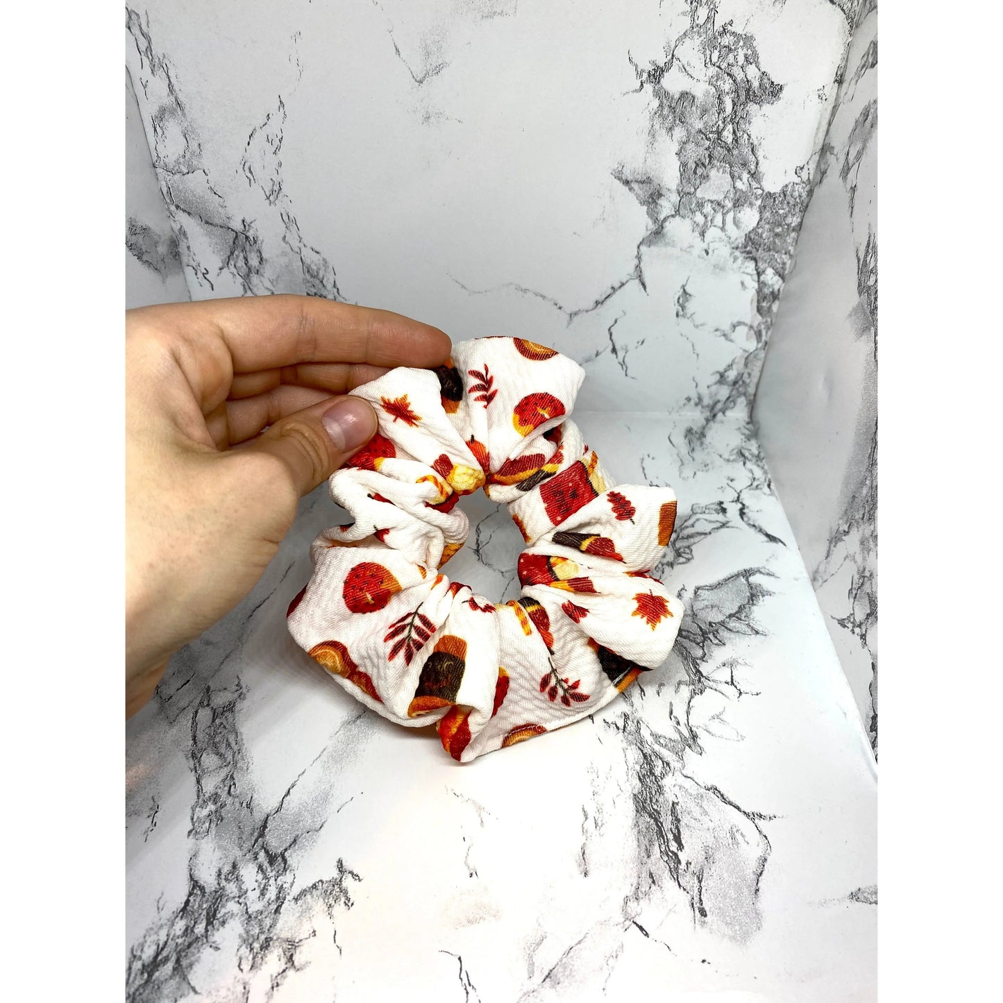 Mini Pumpkin Spice Latte Bullet Scrunchie