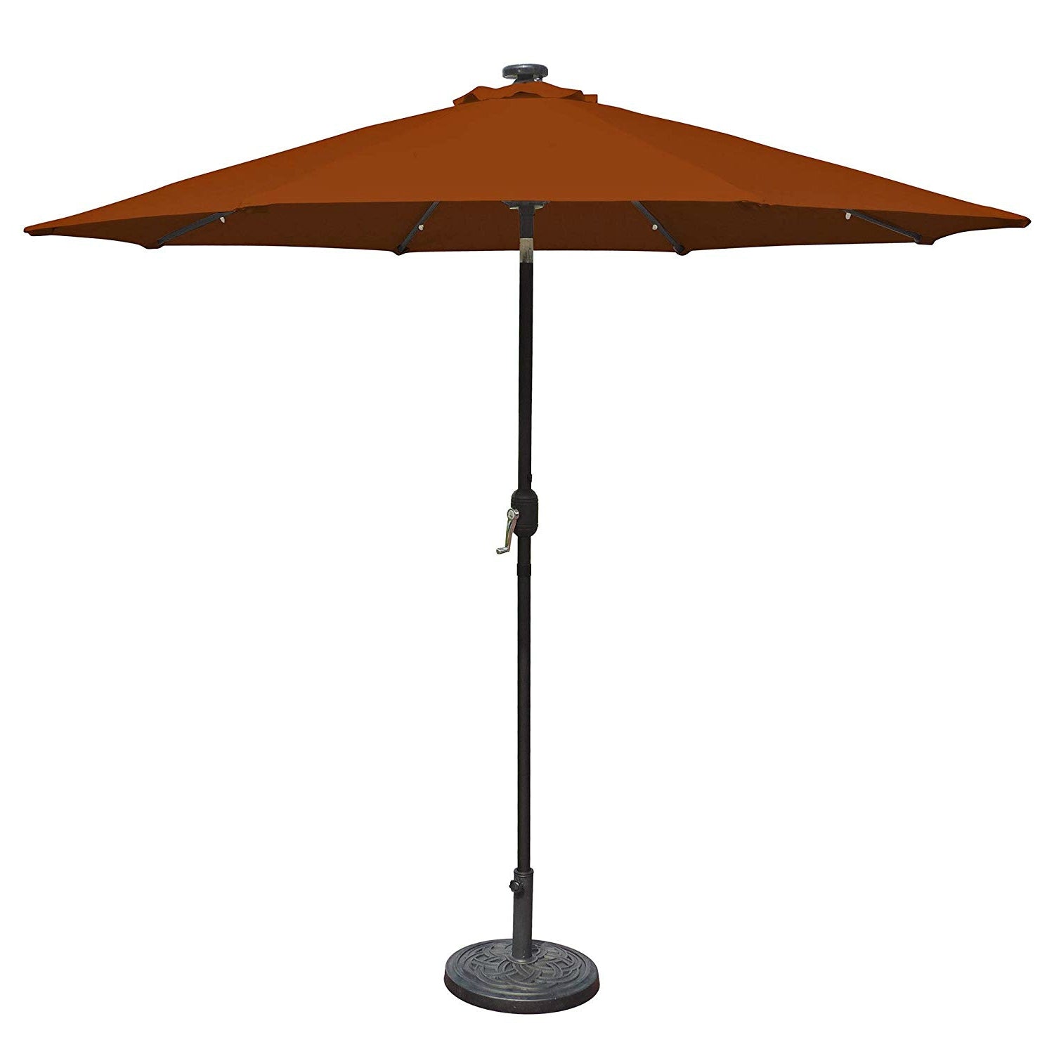 9 Foot Octagonal Olefin Market Umbrella with Auto-Tilt Terra Cotta-0