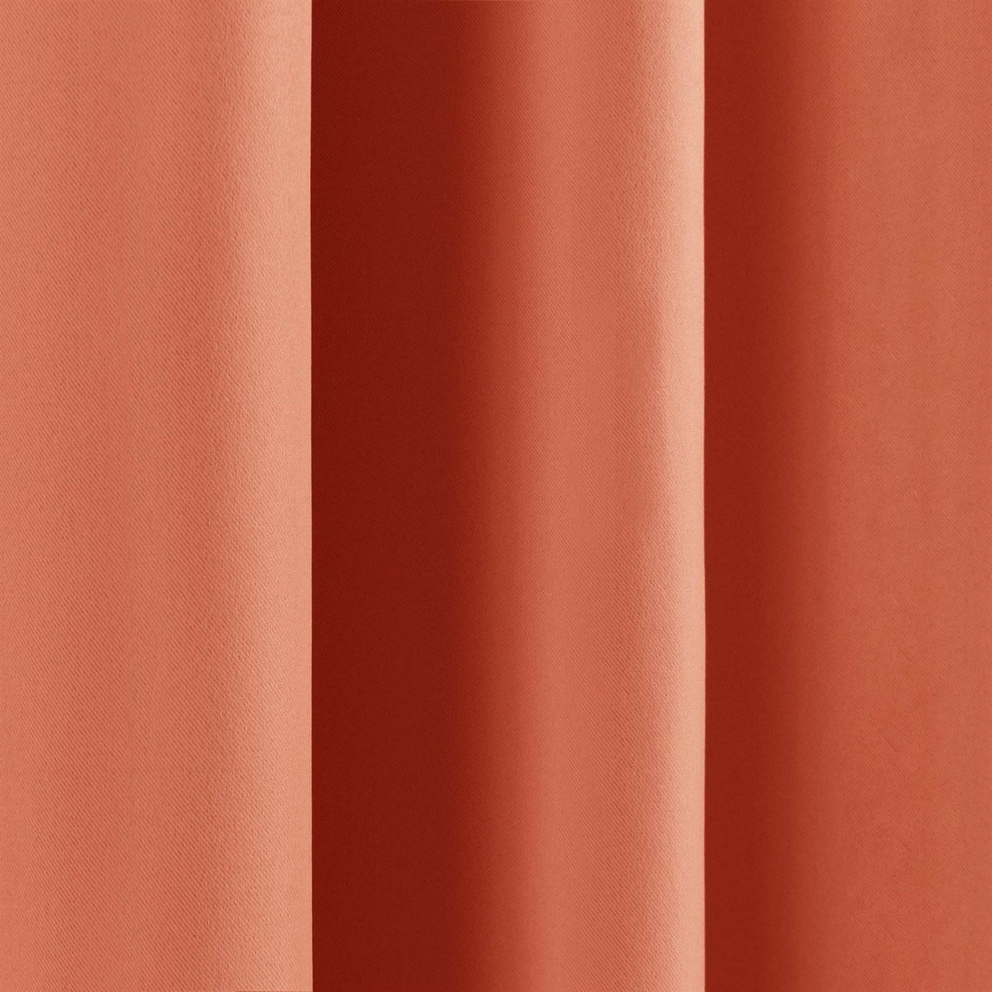 52 x 84 inch Solid Orange Apricot Thermal Blackout Curtain Panels - Set of 2-2