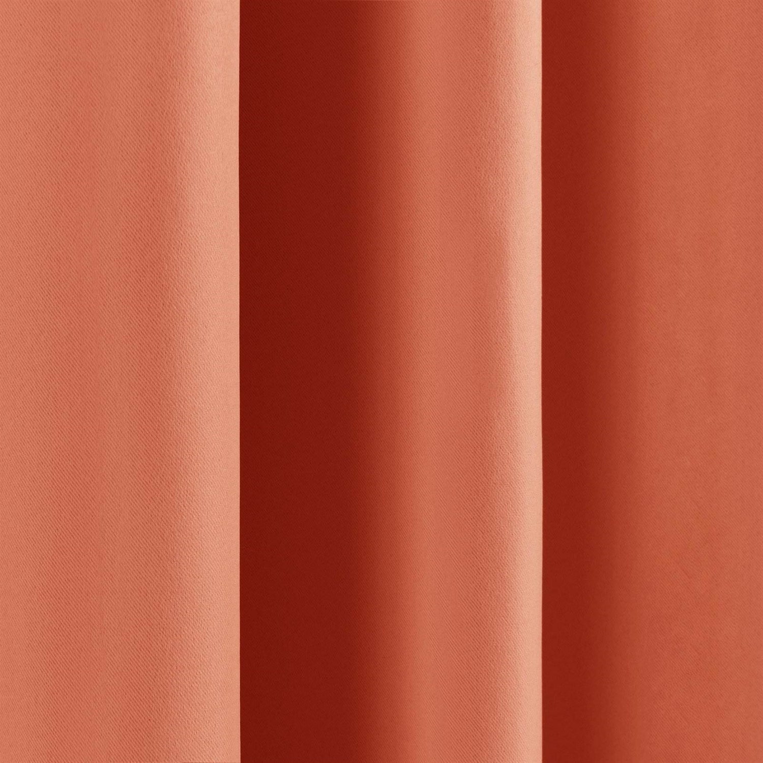 52 x 84 inch Solid Orange Apricot Thermal Blackout Curtain Panels - Set of 2-2