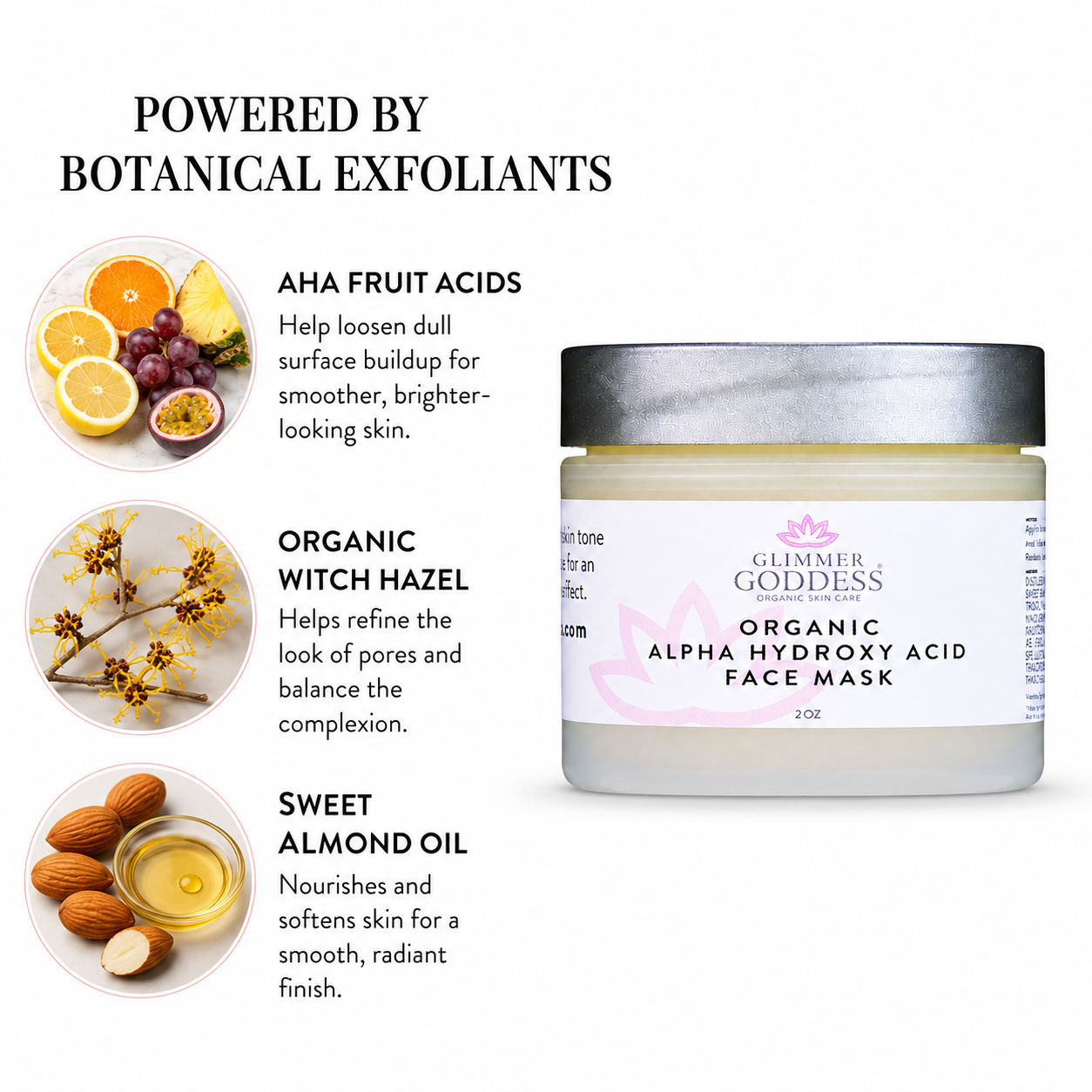 Organic AHA Face Mask – Renewing Treatment for Exfoliation & Glow