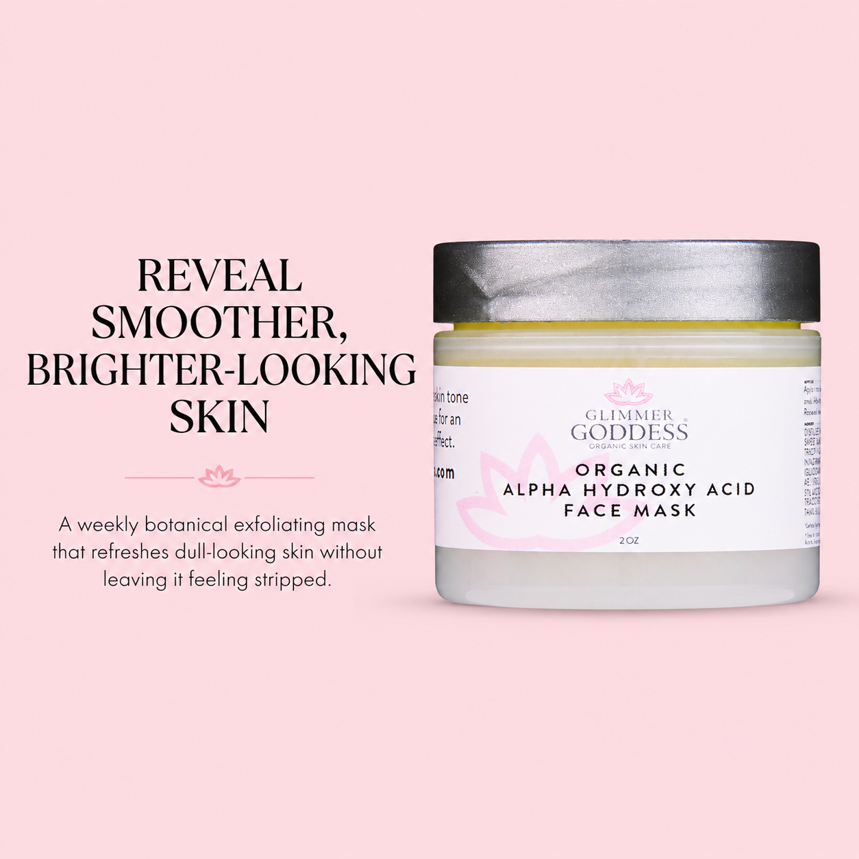 Organic AHA Face Mask – Renewing Treatment for Exfoliation & Glow