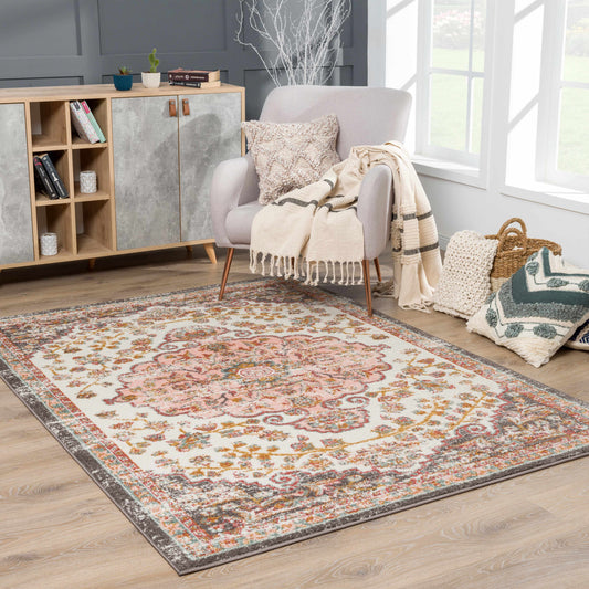Oark Floral Medallion Area Rug-0