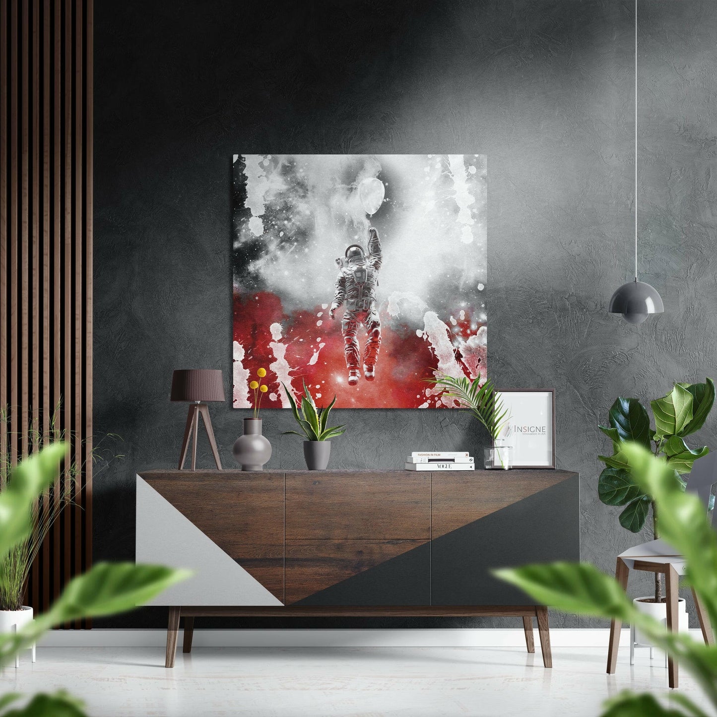Fly in Space Brushed Aluminium Dibond Wall Art