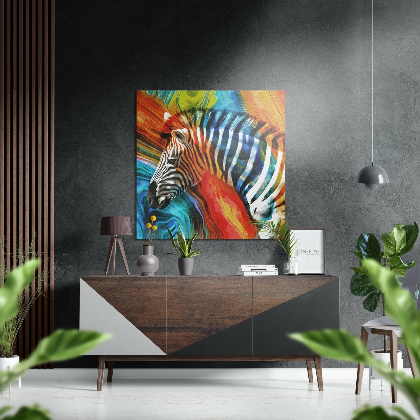 Zebra Brushed Aluminium Dibond Wall Art
