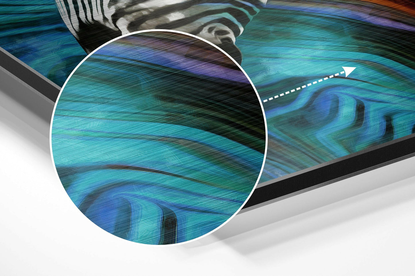 Zebra Brushed Aluminium Dibond Wall Art