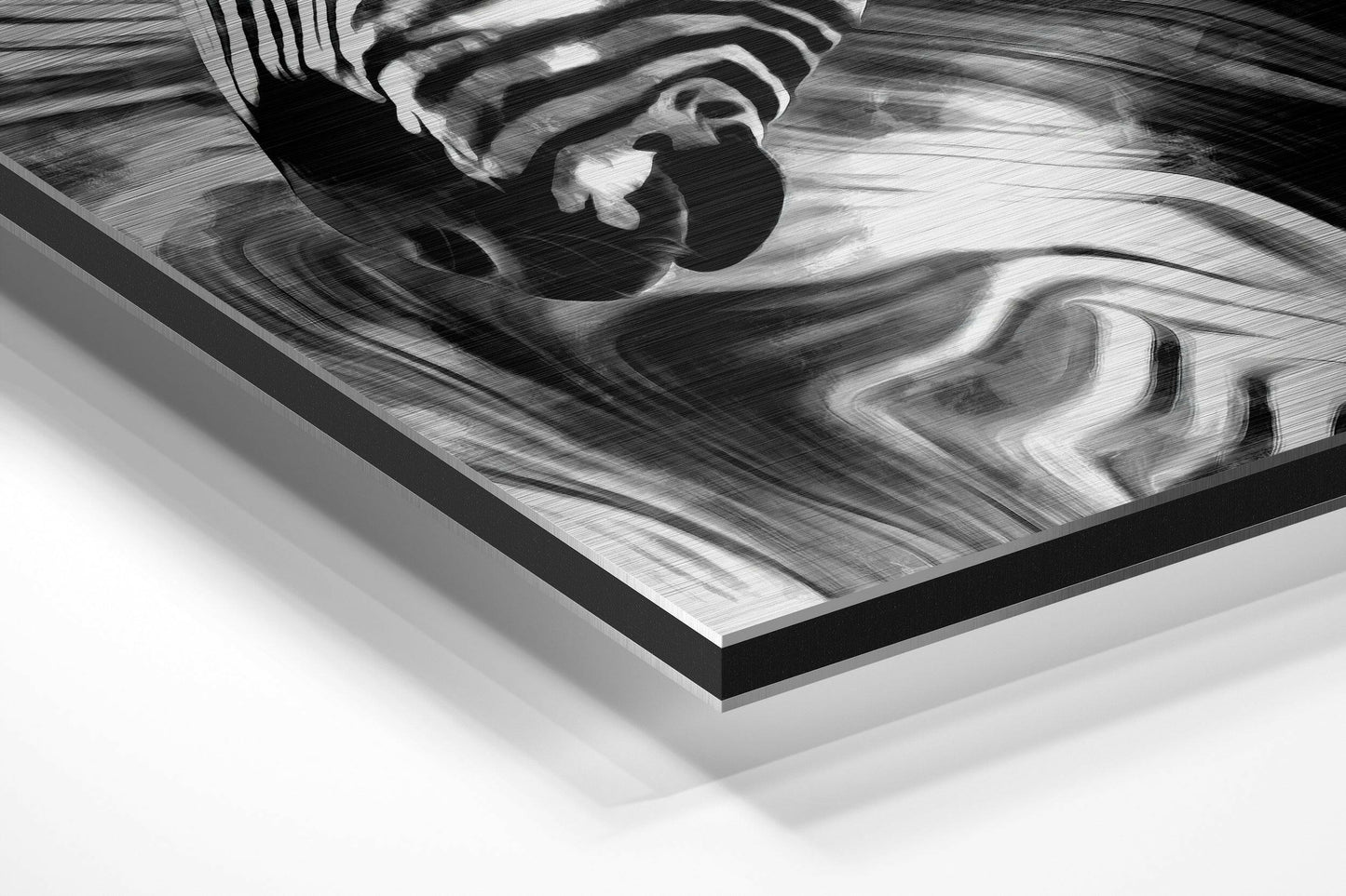 Zebra Brushed Aluminium Dibond Wall Art