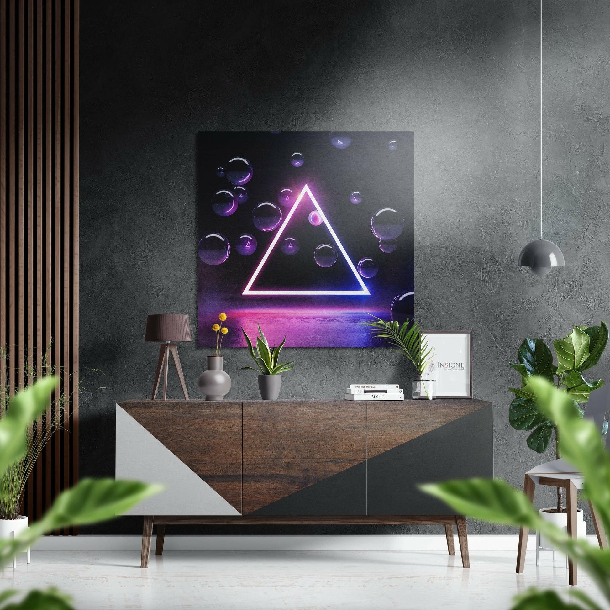 Bubbles Brushed Aluminium Dibond Wall Art-0