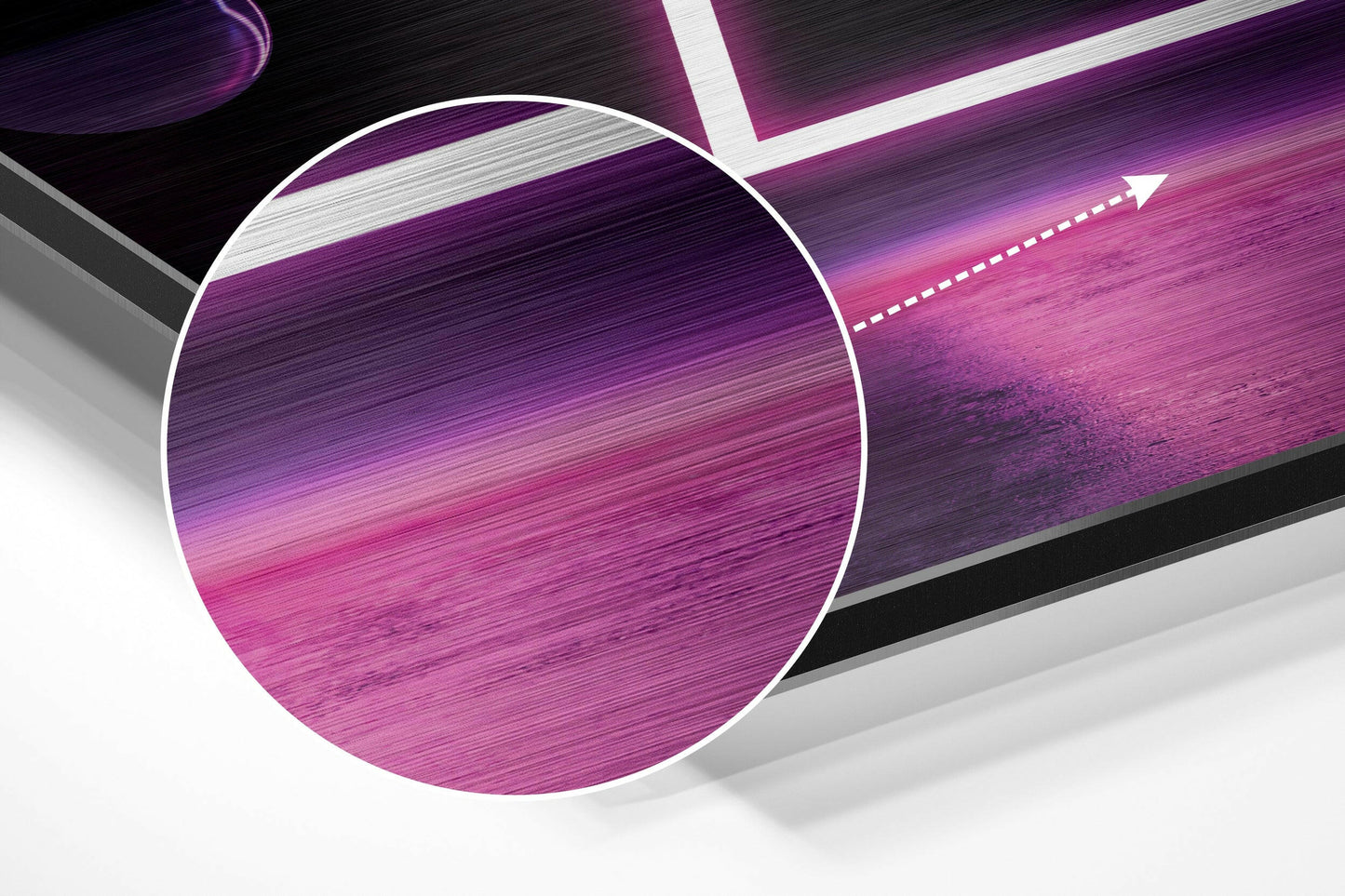 Bubbles Brushed Aluminium Dibond Wall Art-2