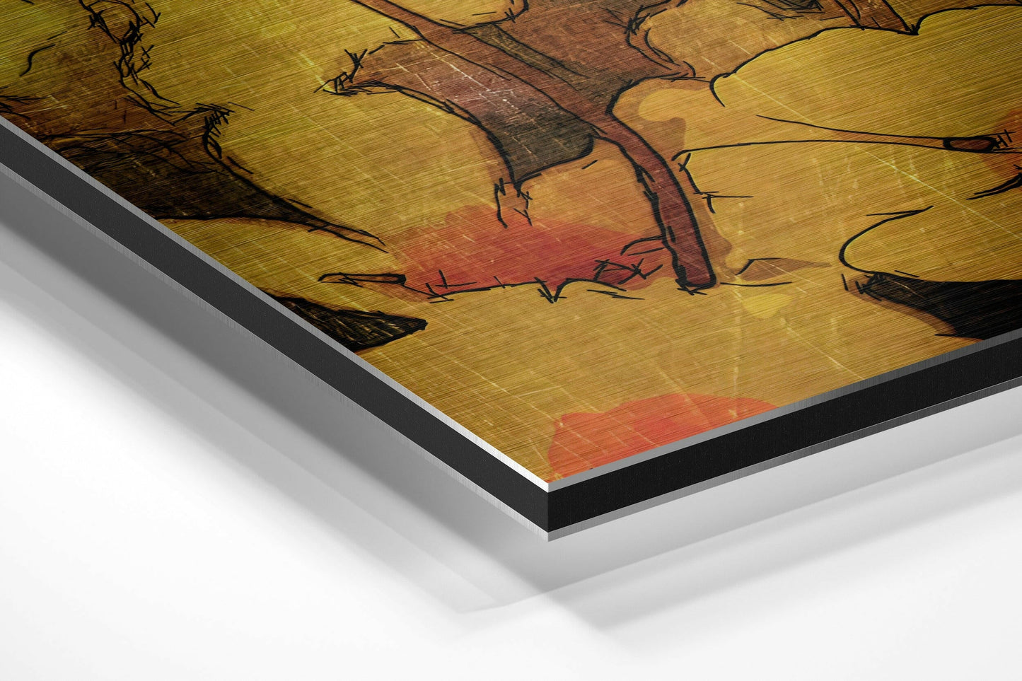 Flowers Brushed Aluminium Dibond Wall Art