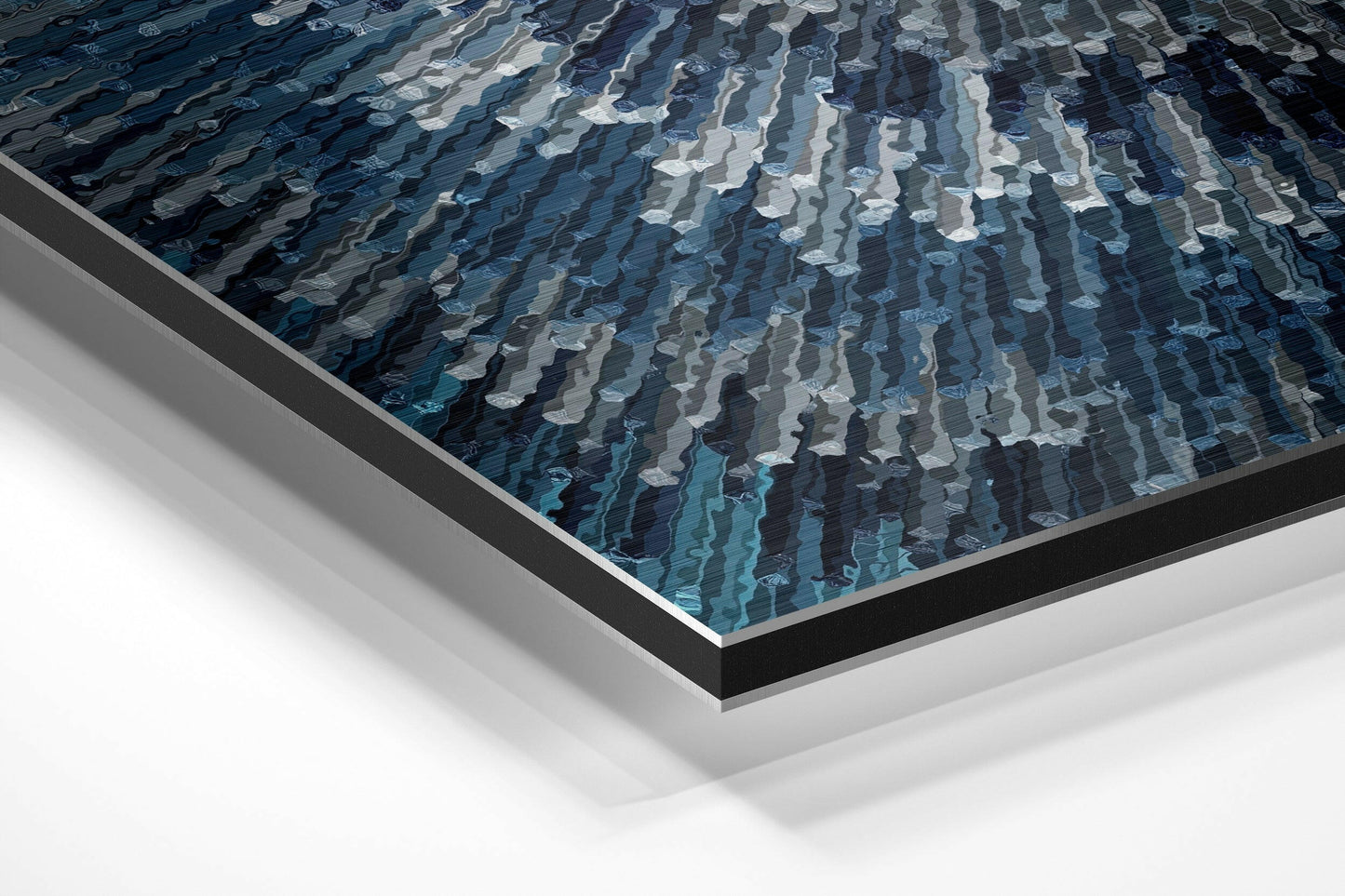 Blue Brushed Aluminium Dibond Wall Art