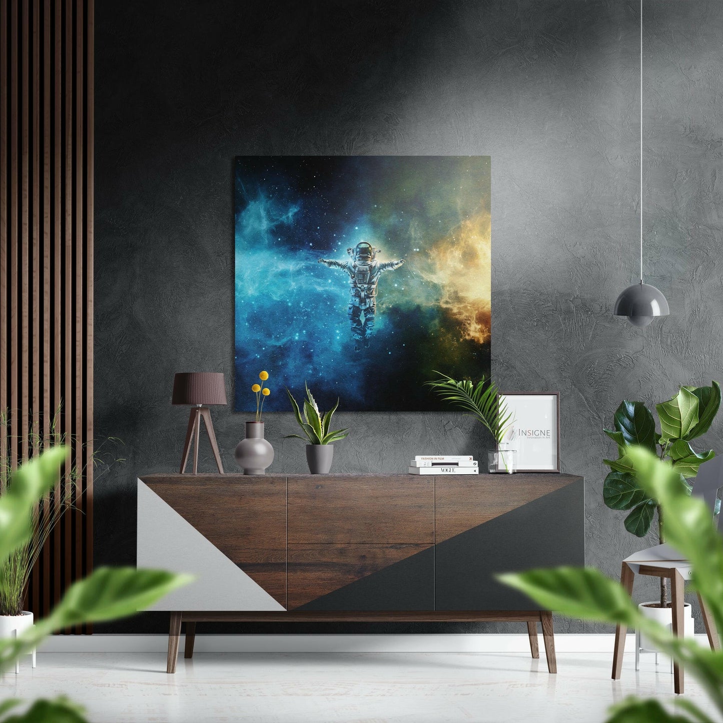 Space Traveller Brushed Aluminium Dibond Wall Art