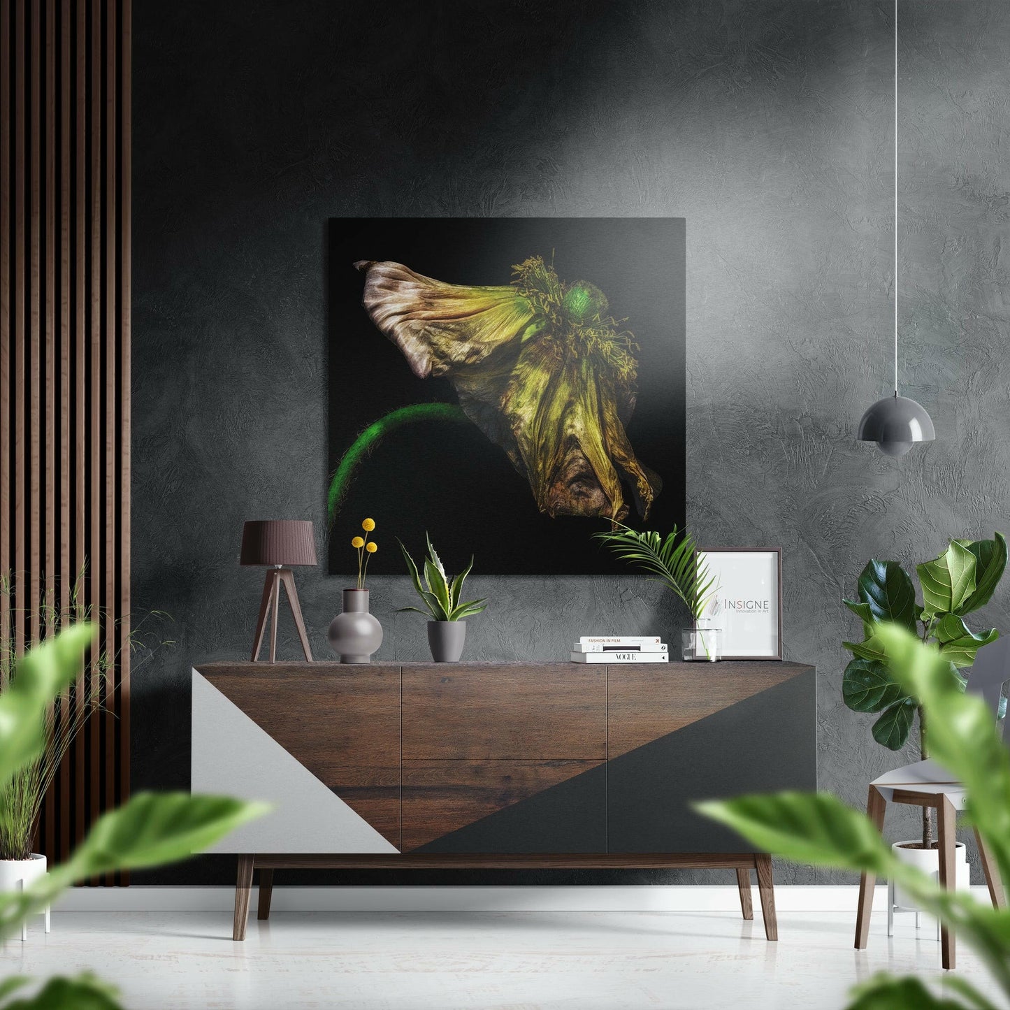 Flower Brushed Aluminium Dibond Wall Art