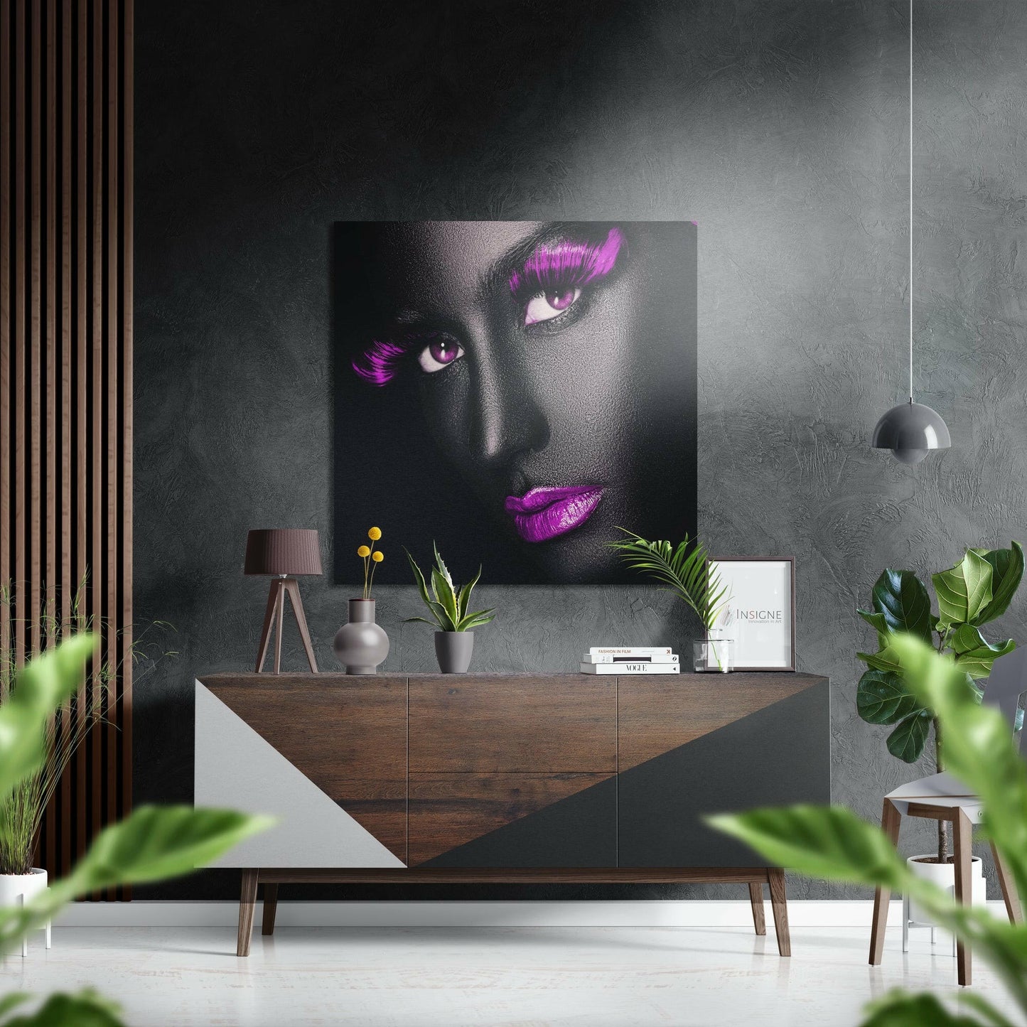 Eyelashes Brushed Aluminium Dibond Wall Art-0