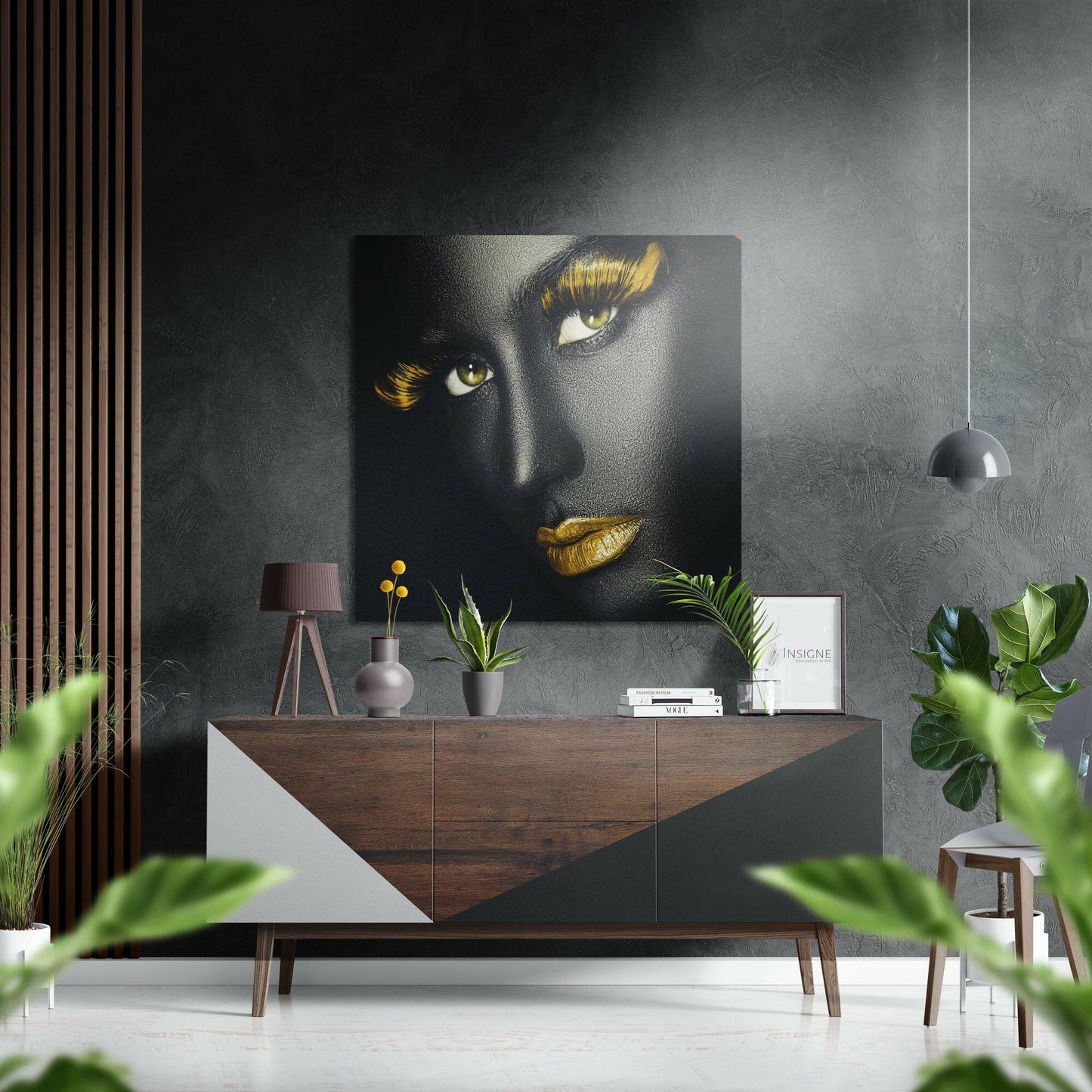 Eyelashes Brushed Aluminium Dibond Wall Art