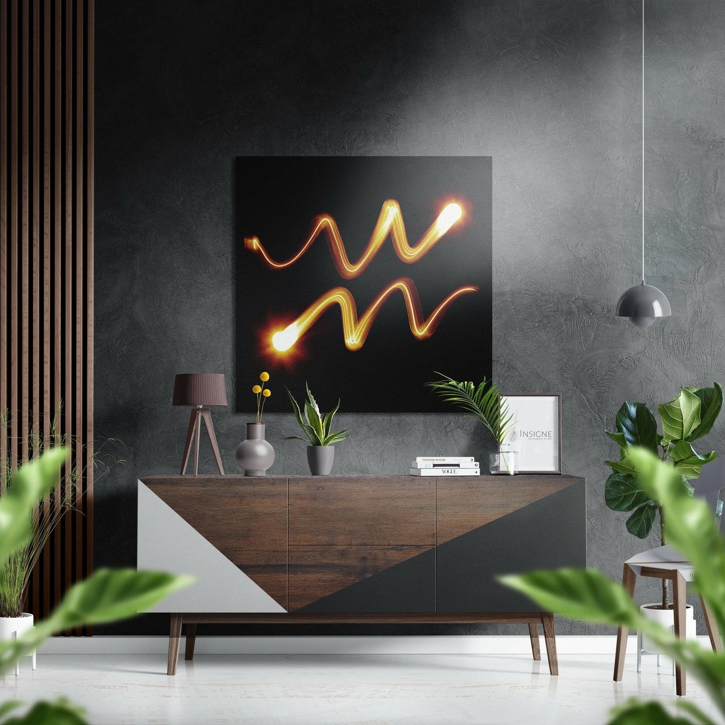 Aquarius Brushed Aluminium Dibond Wall Art