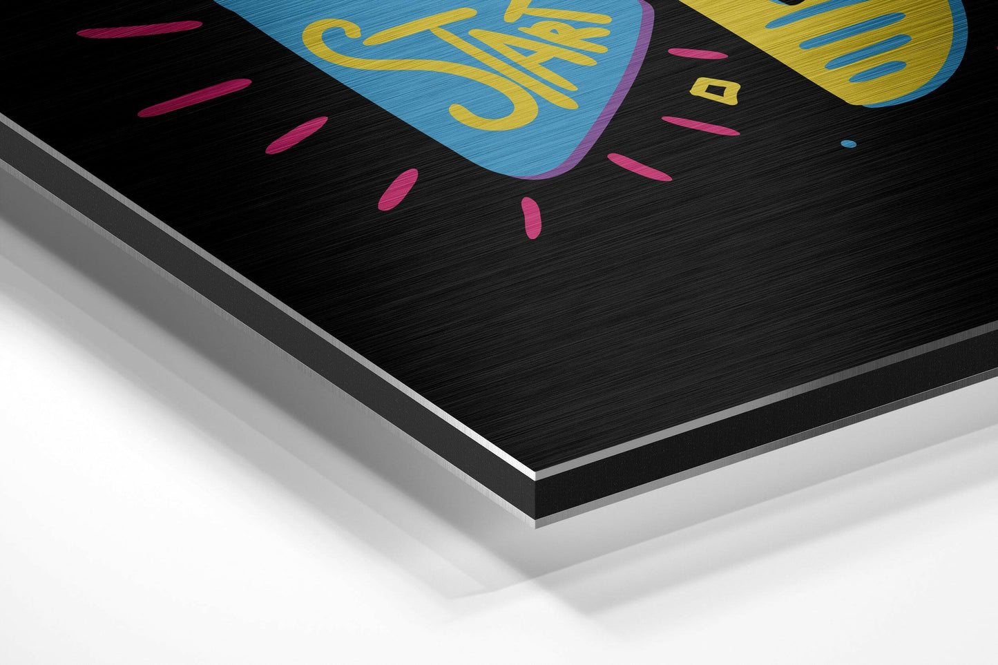 Start Doing Brushed Aluminium Dibond Wall Art