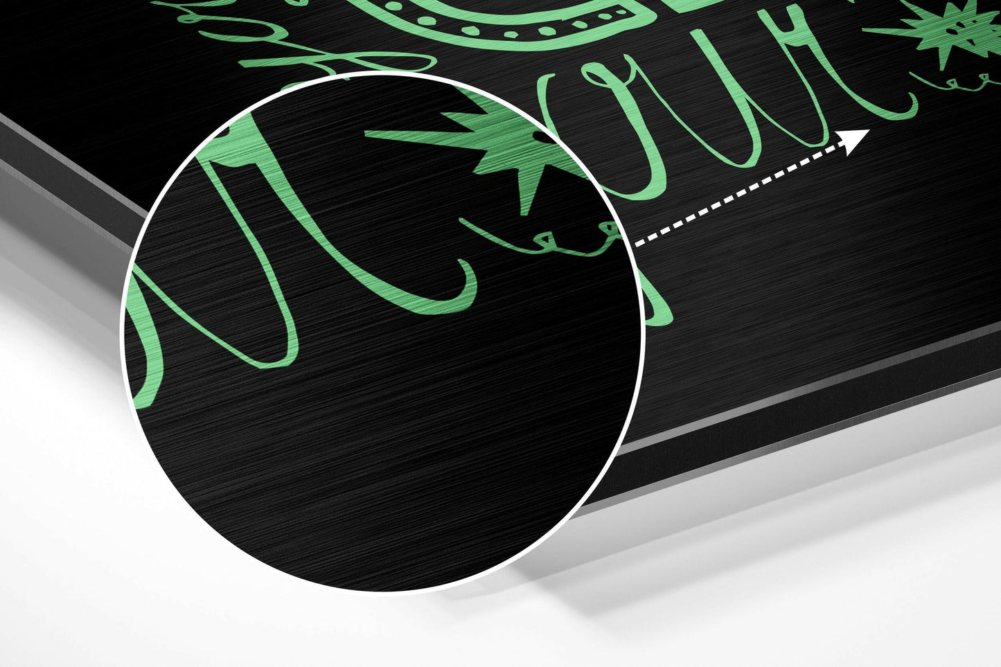 Change Your Thoughts Brushed Aluminium Dibond Wall Art