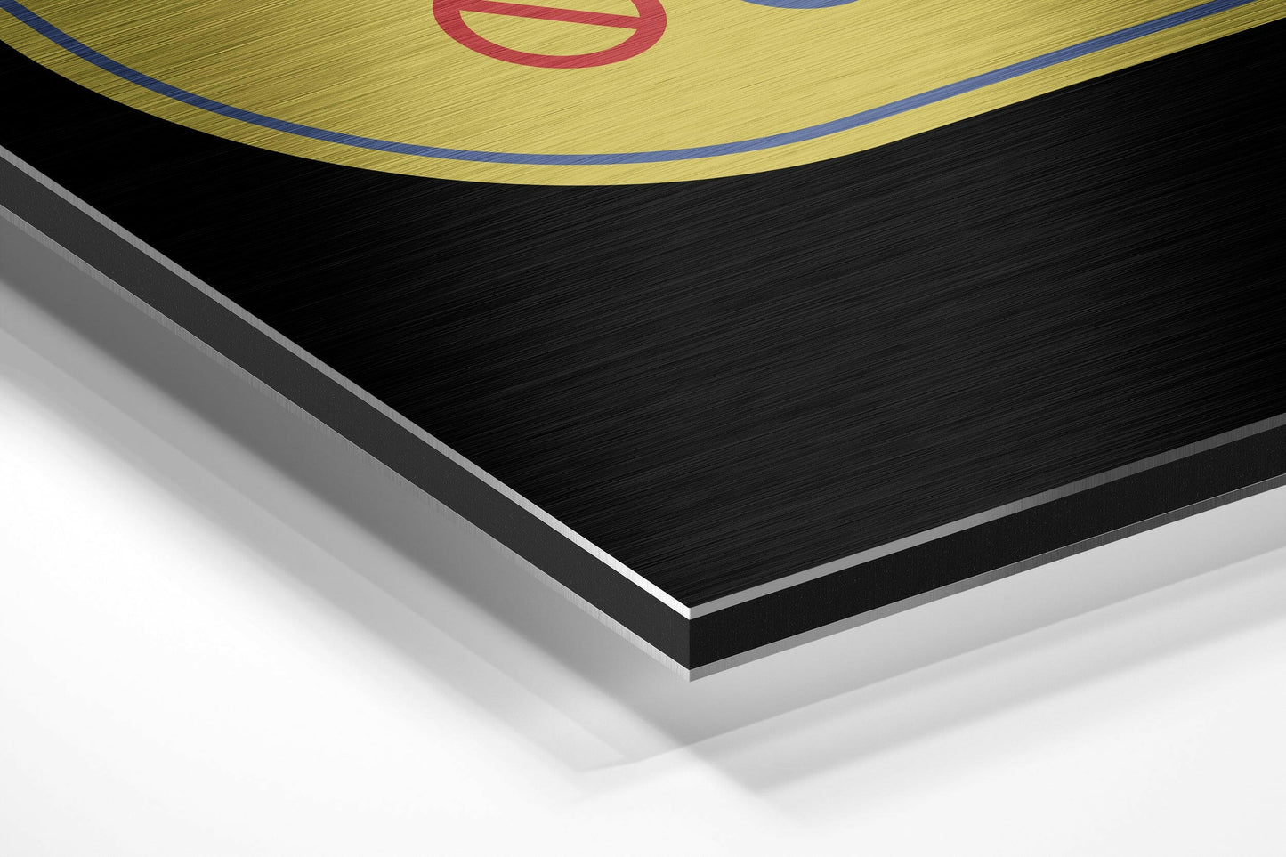 Never Give Up Brushed Aluminium Dibond Wall Art
