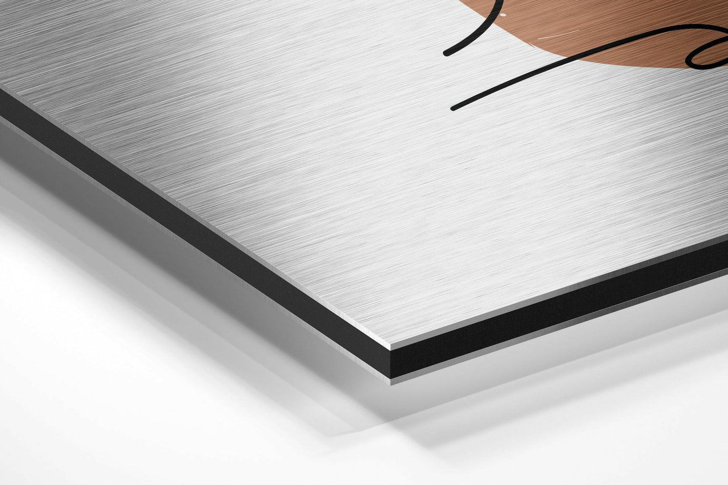 Line Art Brushed Aluminium Dibond Wall Art