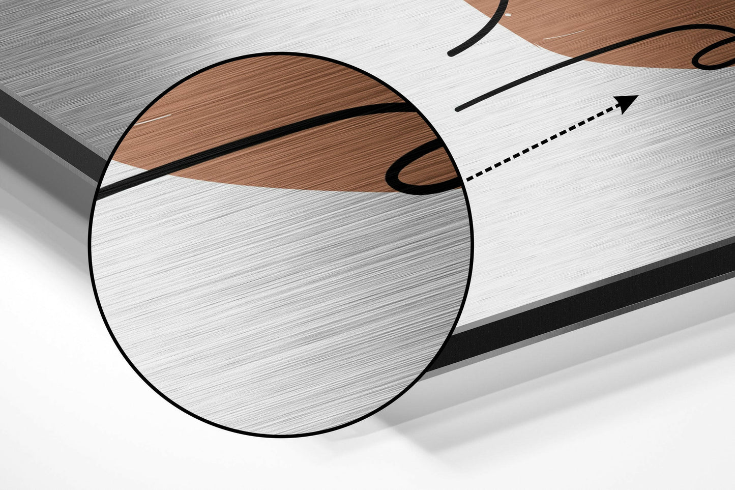 Line Art Brushed Aluminium Dibond Wall Art